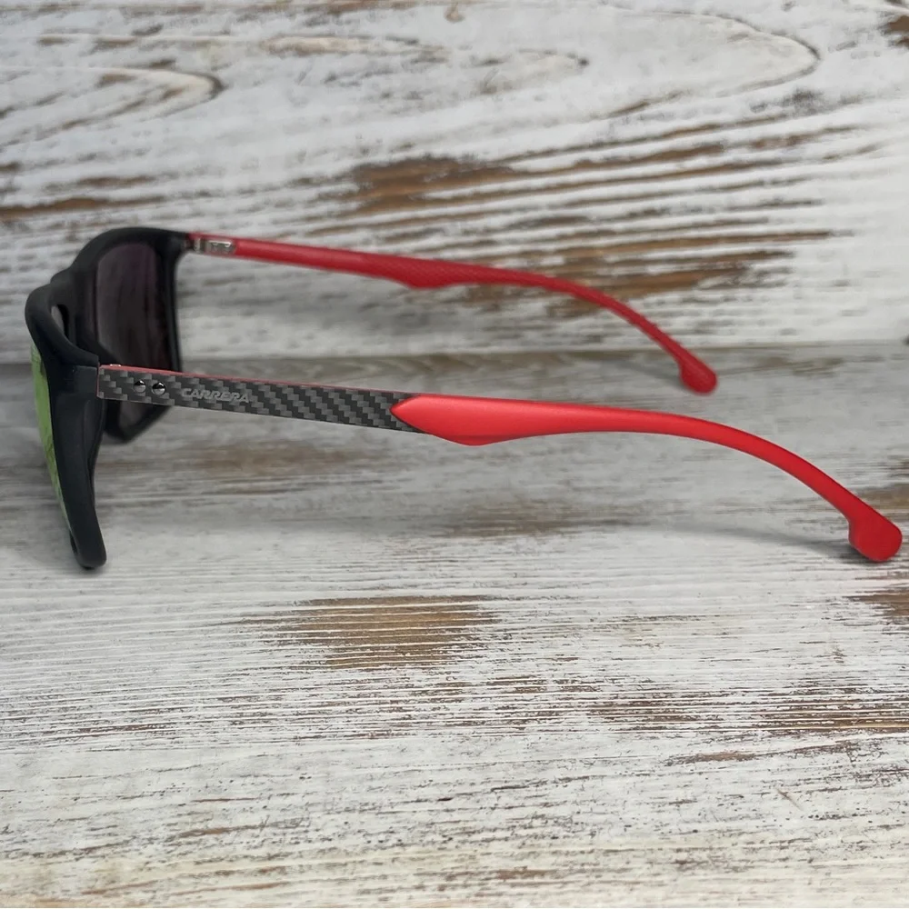 CARRERA Sunglasses Mirrored Square Lenses Carbon Fiber Unisex Mens Womens